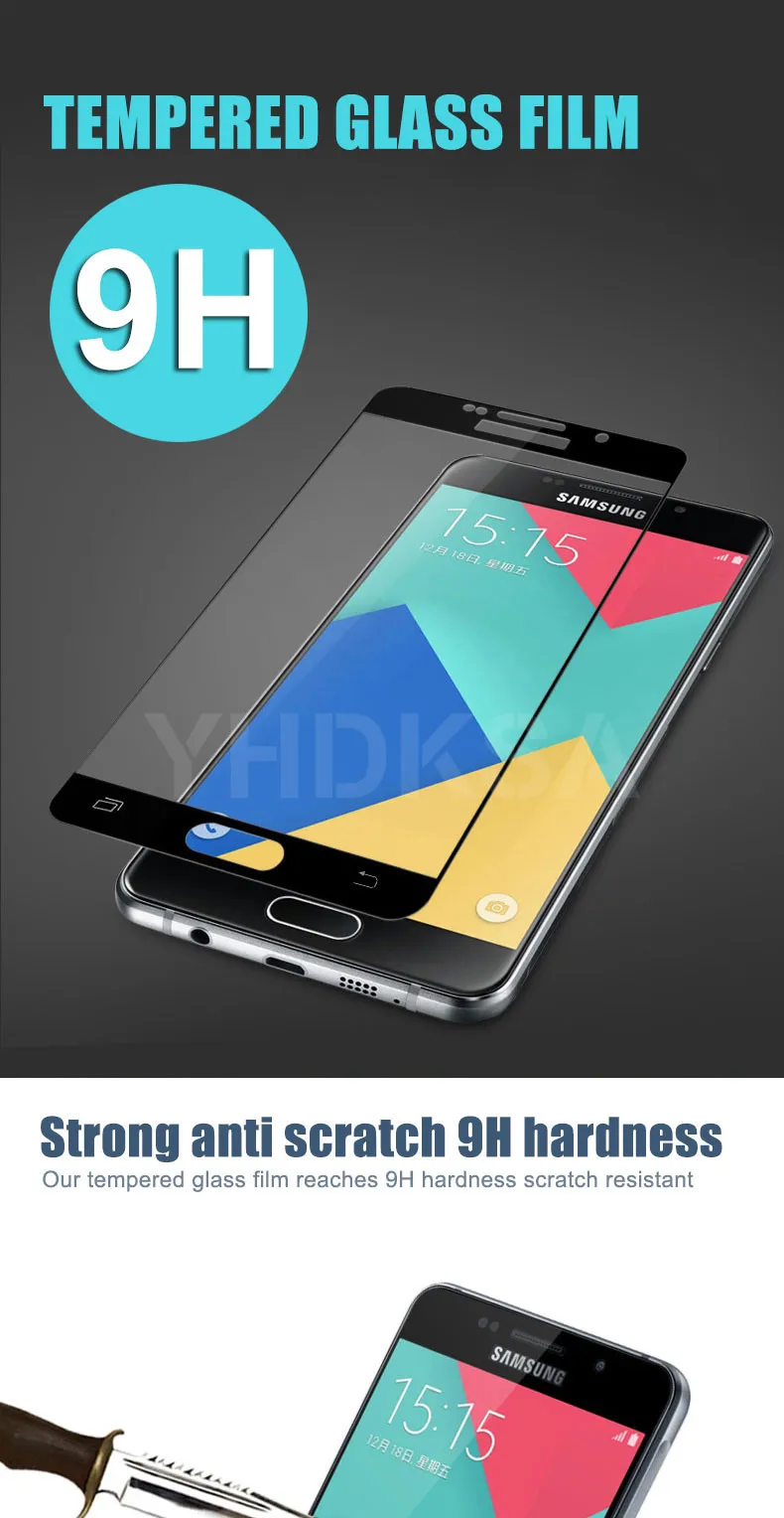 9D защитное стекло на Samsung Galaxy A3 A5 A7 J3 J5 J7 S7 телефон Закаленное стекло Защитная пленка чехол