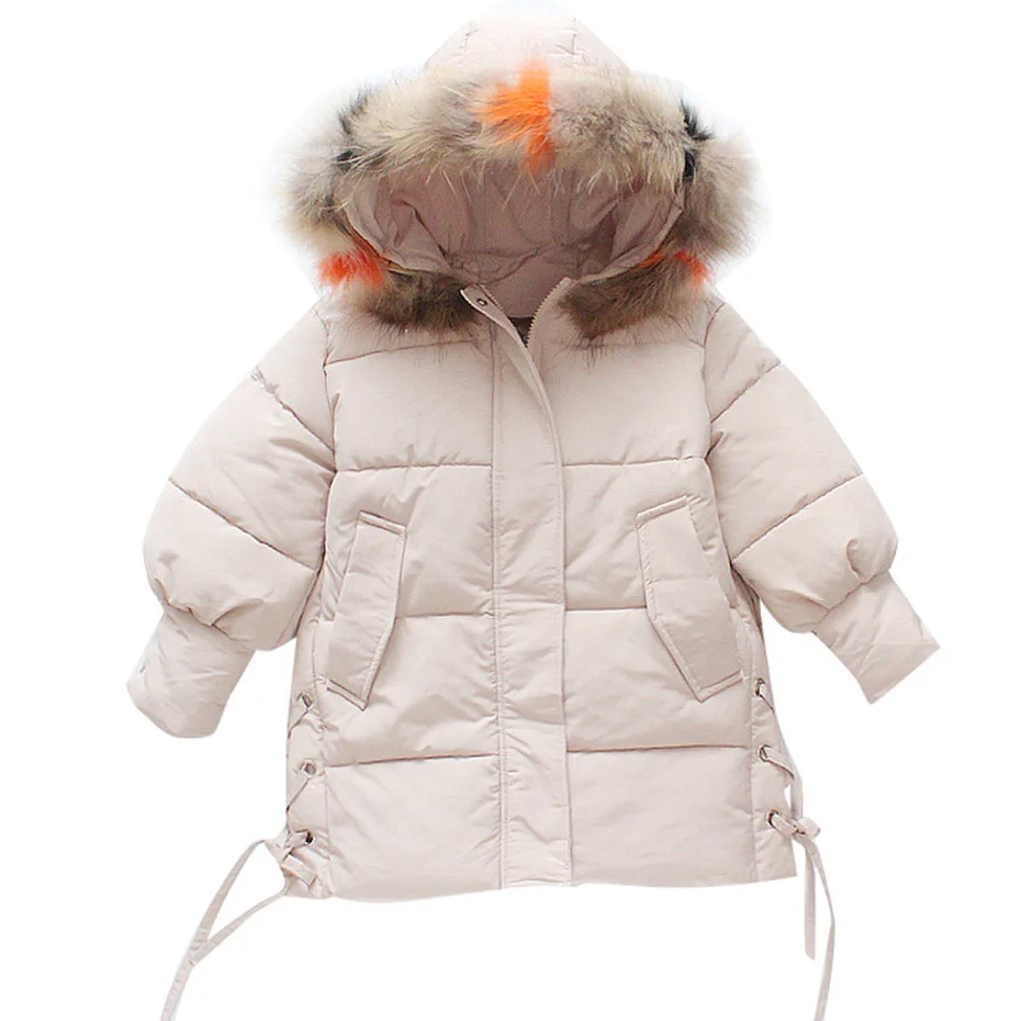 As Picture Girls Long Coat Fur Hoodies Girl Coat Outerwear Thick Warm Full Length Children Jacket Big Girls Clothes 6 8 10 12 14 Years - Color: As Picture