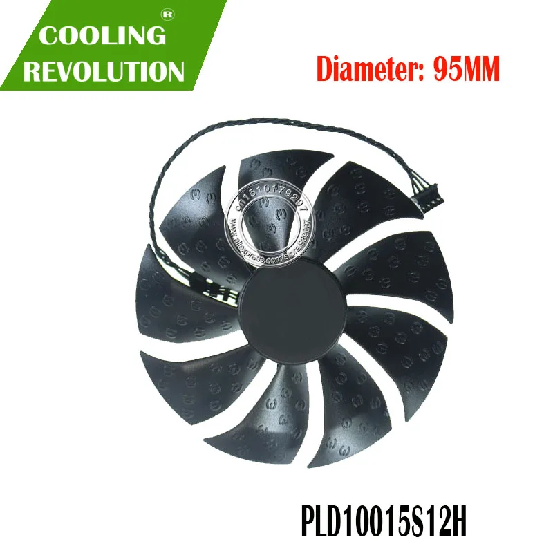 New Graphics Card Fan Pld10015s12h Dc12v 0.55a 4pin Diameter 95mm For ...
