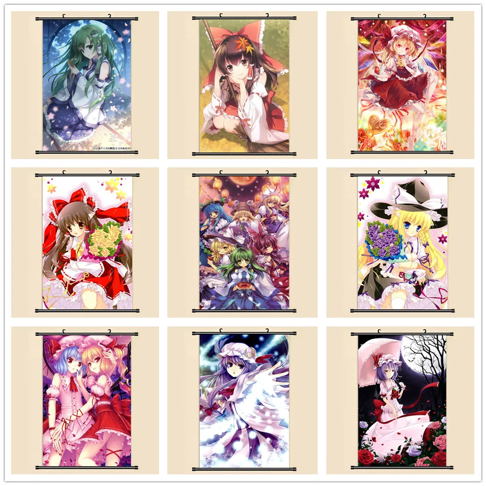 Anime Manga Touhou Project Wall Scroll Painting 40x60 Picture Wallpaper Stickers Poster 001 Painting Calligraphy Aliexpress