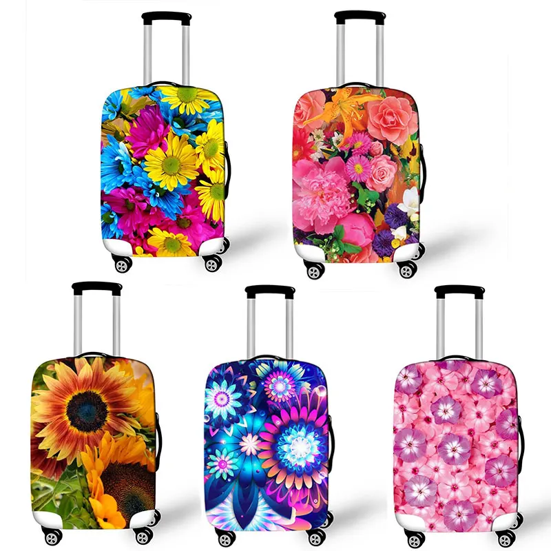 Funda de equipaje de viaje, protector de maleta, hermosas flores, fundas  gráficas para equipaje, elasticidad protectora, maletas duraderas,  decoración