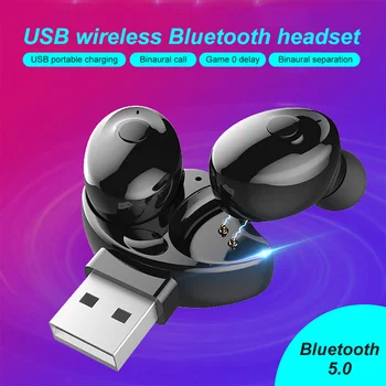

XG-17 TWS Bluetooth Headset Mini Wireless Earphones BT5.0 Sport Stereo Earphones with Mic for IPhone Samsung IOS