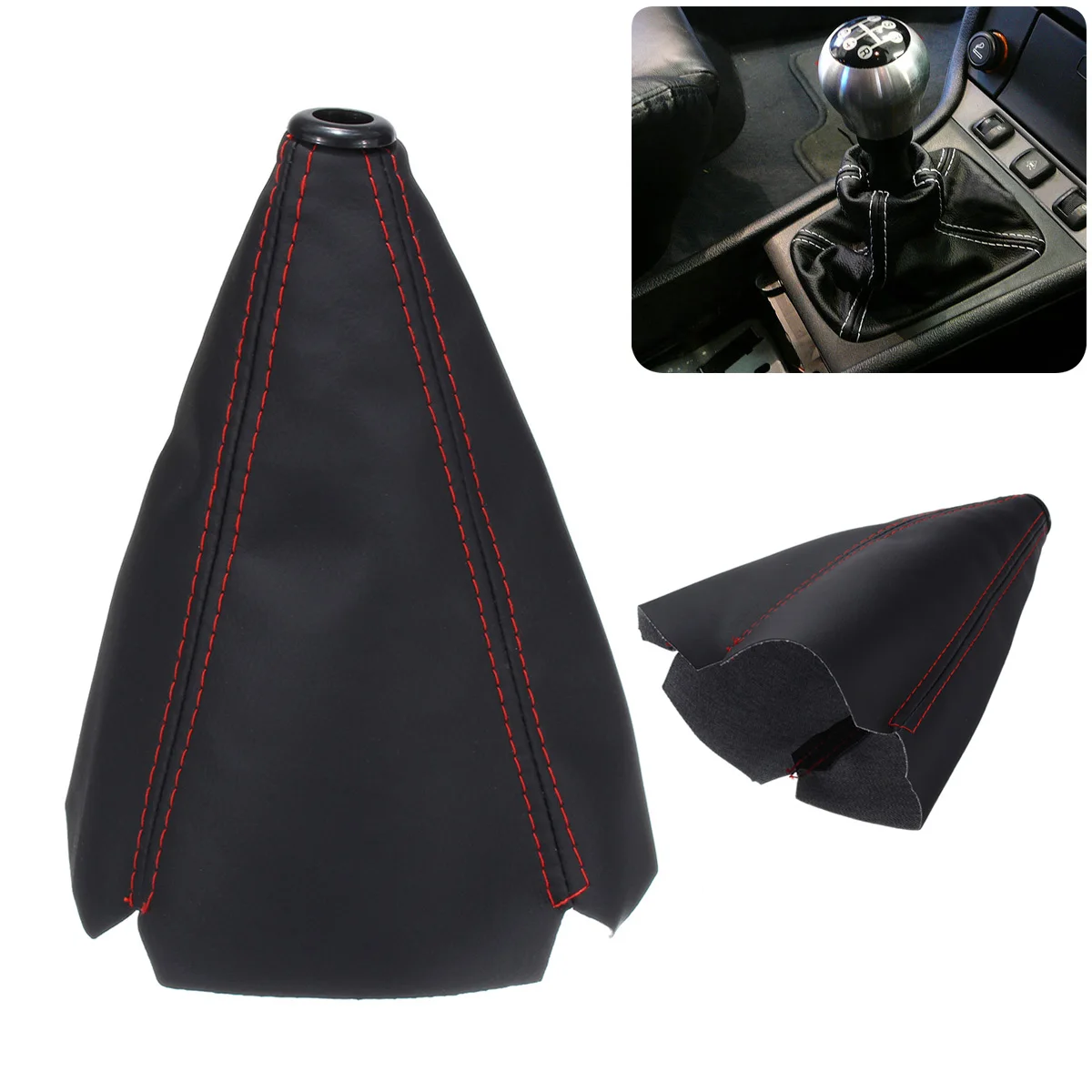 Real Leather Gear Shift Gaiter Cover Sleeve Collar Fits: VAUXHALL  Vivaro/Movano