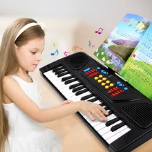 Стиль Дети Многофункциональный с микрофоном девушки модель 37 ключ электронная клавиатура музыкальный инструмент игрушка