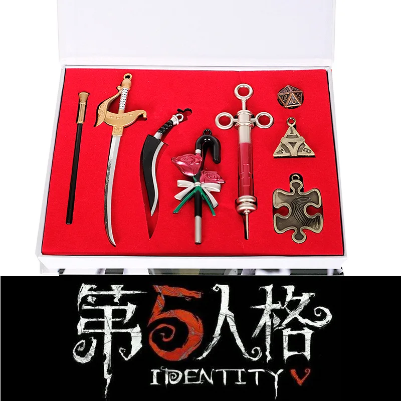 8 шт. набор Identity V Оружие подвеска для мужчин ювелирные изделия коллекционные аксессуары для косплея реквизит Рождественский подарок для фанатов в коробке