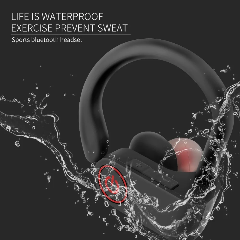 U8 Bluetooth 4.1 Sport Auricolare Vivavoce Auricolare Bluetooth Senza Fili Auricolari Con Microfono Auricolare Bluetooth Con Gancio Per L'Orecchio Spo