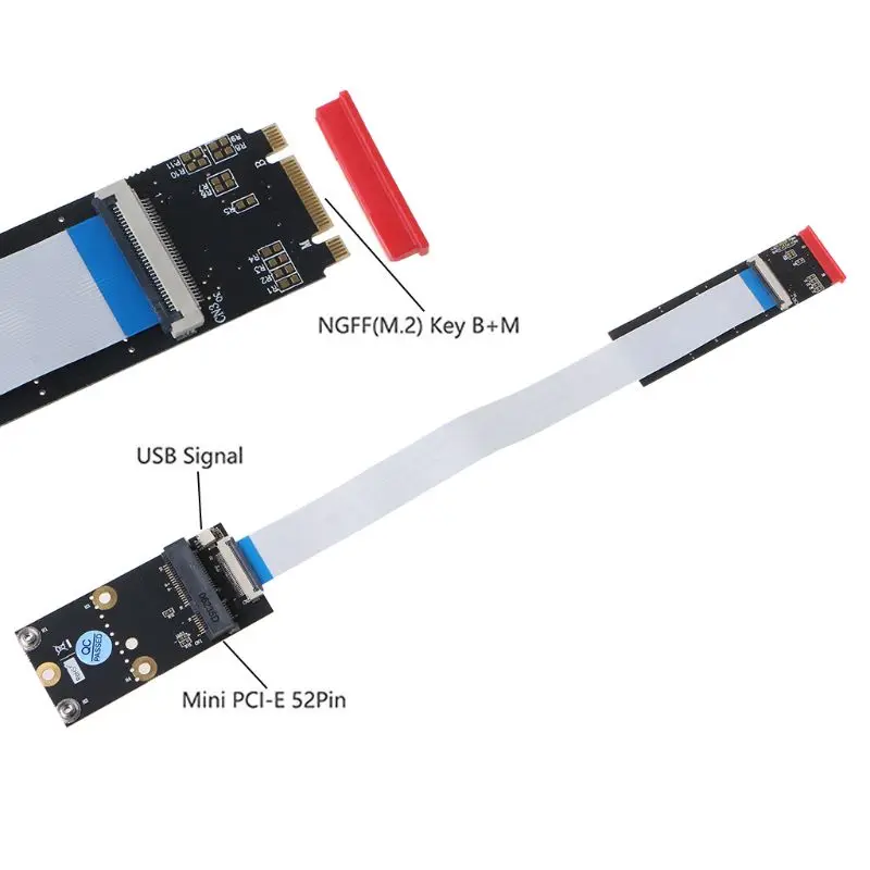 M.2 NGFF ключ B/M/B+ M к Mini PCI-E адаптер с FFC кабелем для WiFi Combo Bluetooth карты конвертер