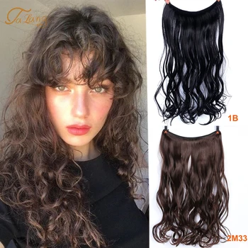 

TALANG fishing line hair extension natural invisible hair no clip hair ladies heat-resistant synthetic long hair for women