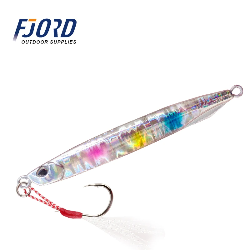 Фьорд, восемь цветов, металлическая приманка 40 г, искусственная приманка для рыбалки, светящаяся приманка с крючком - Цвет: Color D