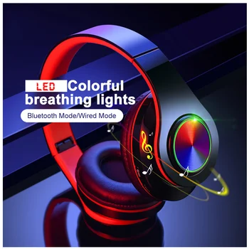 

Wireless Headphones Bluetooth Headset Foldable Stereo Headphone Sport Gaming Earphones With Microphone For PC Mobile phone Mp3