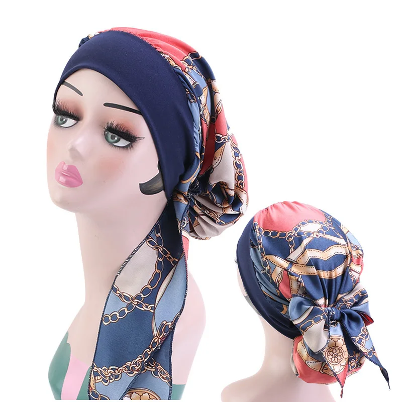 Head Scarf Cancer Hat Chemo Cap Wrap Head Cover Women Hair Loss Turban Muslim 