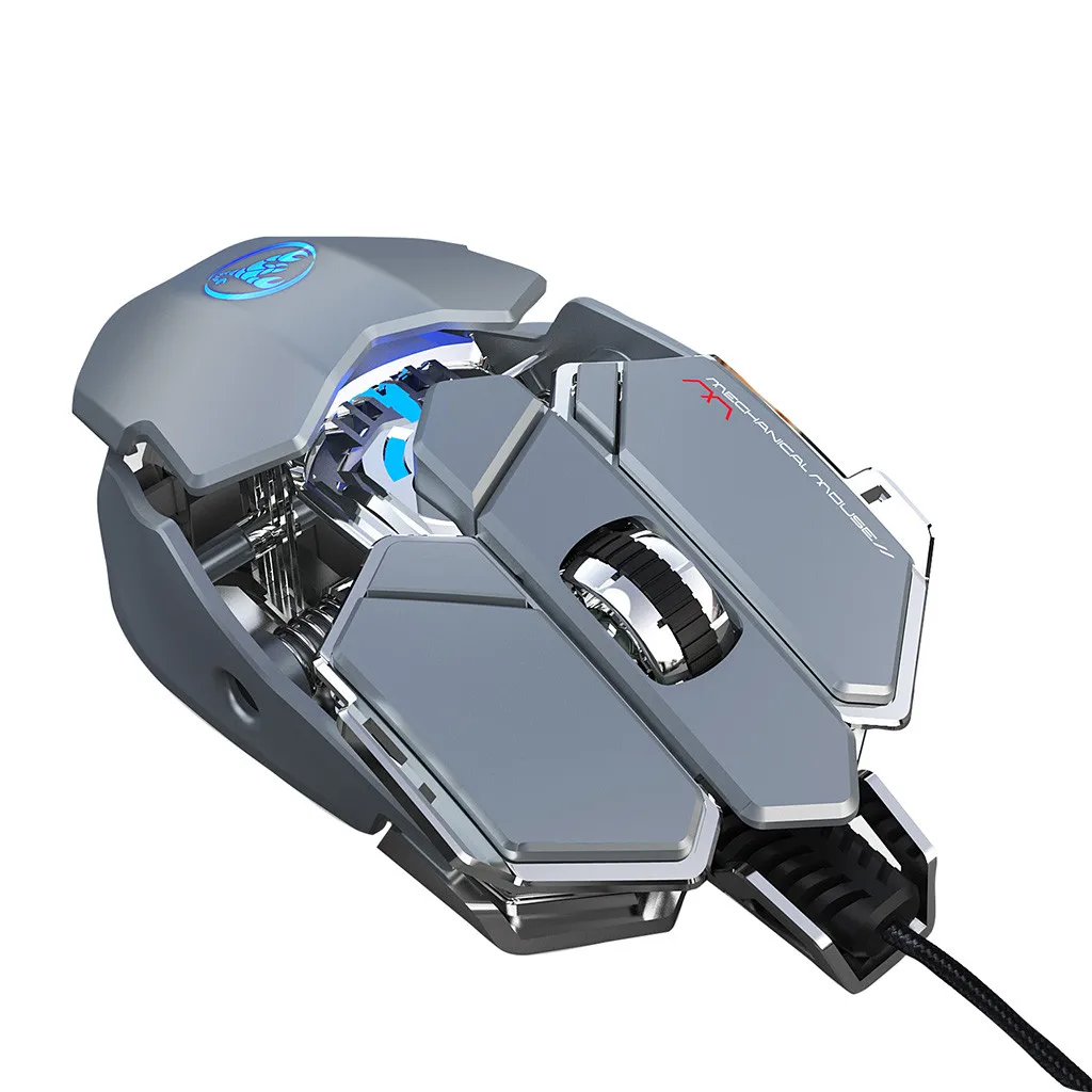 20% эргономичная Механическая мышь, USB Проводная, 6400 dpi, Регулируемая игровая мышь для ПК, геймерская мышь, перемычка, проводная мышь