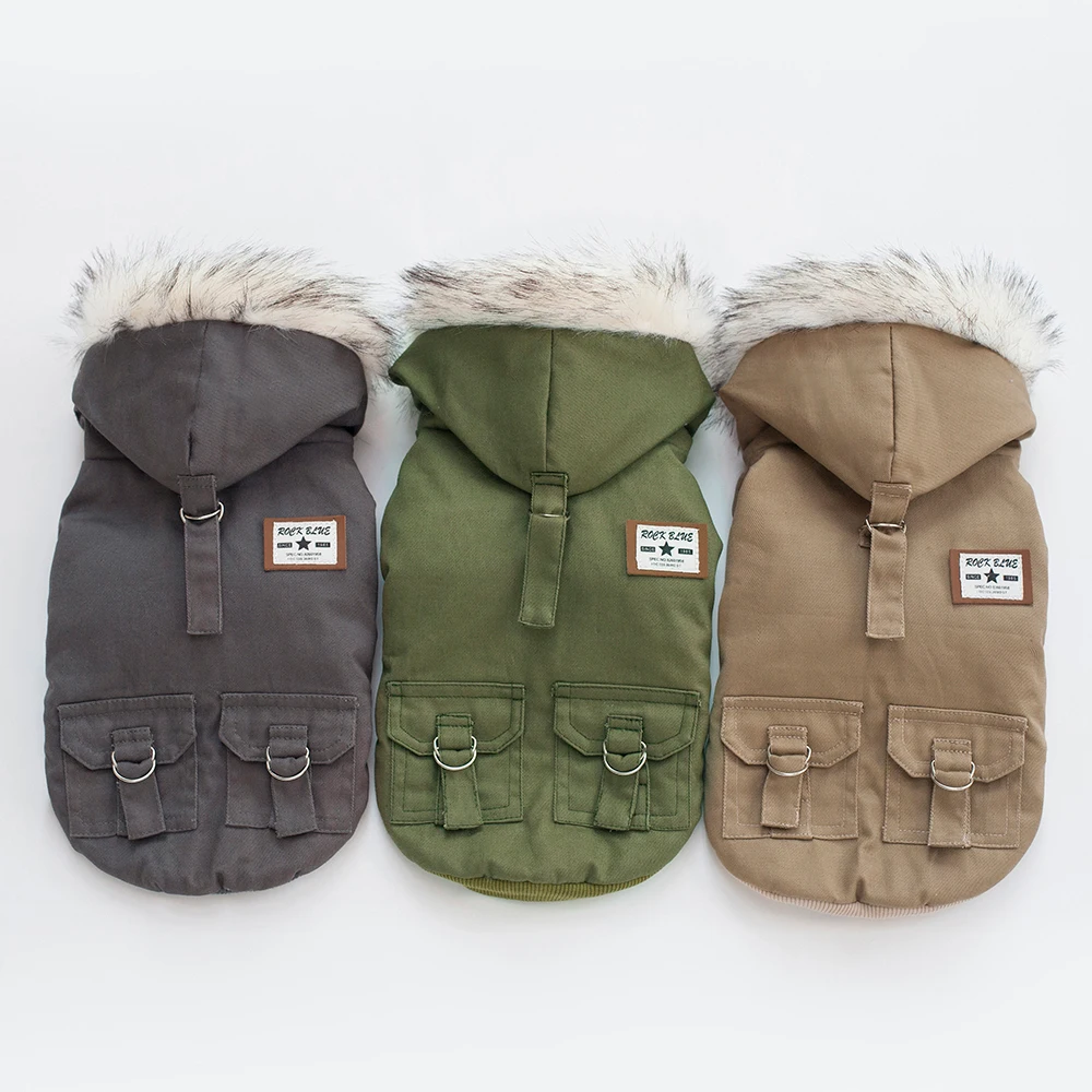 Warm Pet Clothes Winter Dog Jacket Coat Hooded Pets Puppy Chihuahua Clothing Hoodies For Small Medium Dogs Pug French Bulldog
