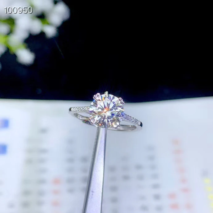 

exquisite sparkling moisanite ring for women ring 925 sterling silver birthday gift shiny better than diamond engagement ring
