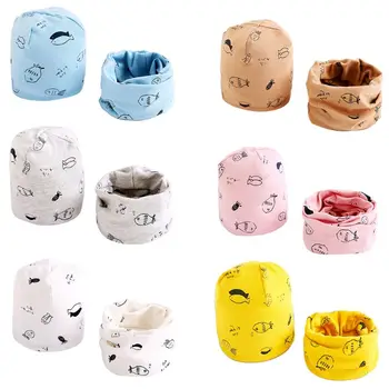 

Infant Baby Hat Scarf Set Winter Warm Kids Beanie Hat Snood Scarf Neck Warmer
