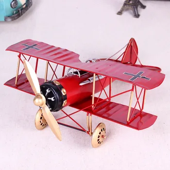 

Innovative retro nostalgic decorations Combat aircraft model Iron crafts Study decorations