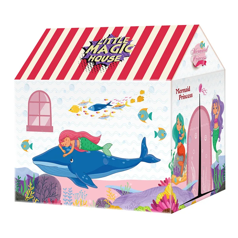 Kids Gifts Outdoor Toy Tents Castle Play Tent Portable Foldable Tipi Prince Folding Tent Children Boy Cubby Girl Play House 3