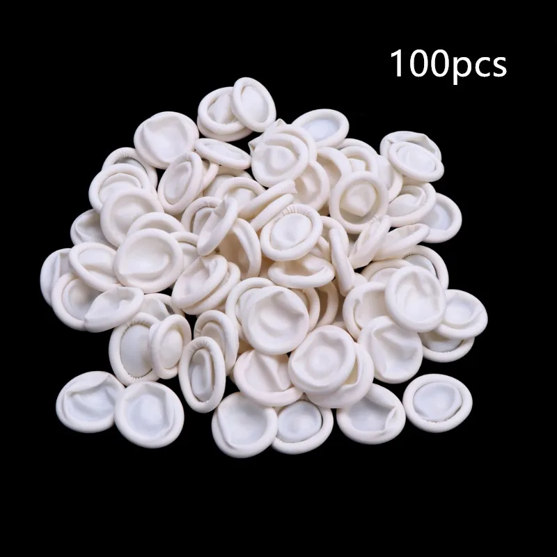 100pcs Disposable Latex Rubber Finger Cots Sets Fingertips Protector Gloves New 20 Retailsale s