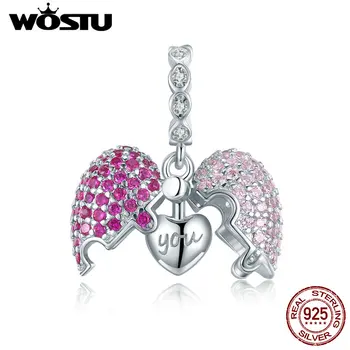 

WOSTU 100% Real 925 Sterling Silver Infinity Only You Beads Fit Original Design Bracelets DIY Jewelry Making For Women