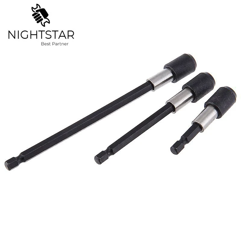3Pcs Magnetic Screwdriver Extension Quick Release 1/4 Hex Shank Holder Drill Bit 3Pcs Magnetic Screwdriver Extension Quick Release 1/4 Hex Shank Holder Drill Bit