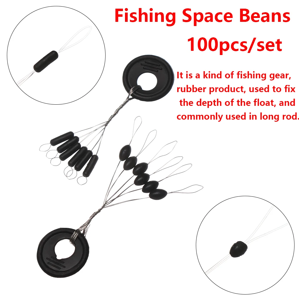 

100 PCs High Quality Olive Shape Fishing Bobber-Stopper Float Line Stoppers Connector Space Bean Float Stopper Fishing Accessory