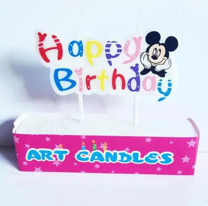 Горячие свечи на день рождения мультфильм Микки Минни свечи торт украшения для кексов день рождения свеча для торта вечерние изделия для декорации - Цвет: Кофе