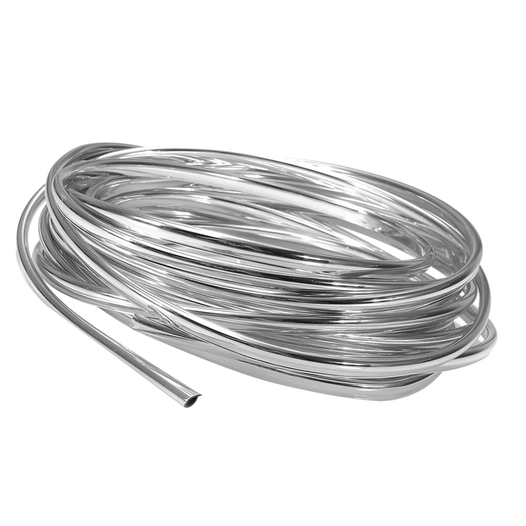 6M Car Door Edge Guards Seal Protector Guard Strip Car Protected Lining Trim Molding Rubber Silver