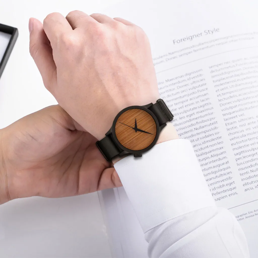 Relogio Masculino повседневные мужские часы Reloj Hombre модные деревянные часы мужские и женские часы бамбуковые часы Erkek Kol Saati