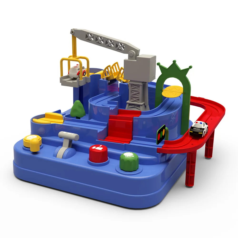 

Upgraded version of the car break through the big adventure small train track children boy 4 years old climbing stairs toy