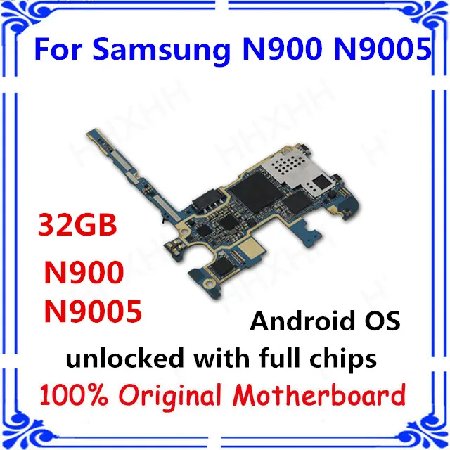 

For Samsung Galaxy NOTE 3 N900 N9005 32GB motherboard unlocked mainboard full function Logic board Android N900 N9005 panel/card