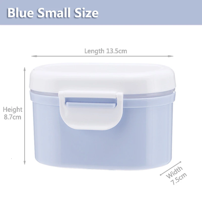 Blue small size Контейнер для детского питания для хранения сухого молока BPAFree формула диспенсер Кормушка Для Детское питание для хранения молока для младенцев портативный - Цвет: Blue small size