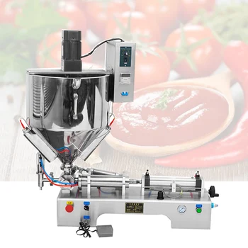 

Horizontal paste liquid filling machine ketchup honey cream emulsion heating stir type stainless steel single head filling machi