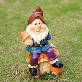 

Fairy Garden - 1pcs Miniature Gnomes Figurines Accessories for Outdoor Decor GXMA