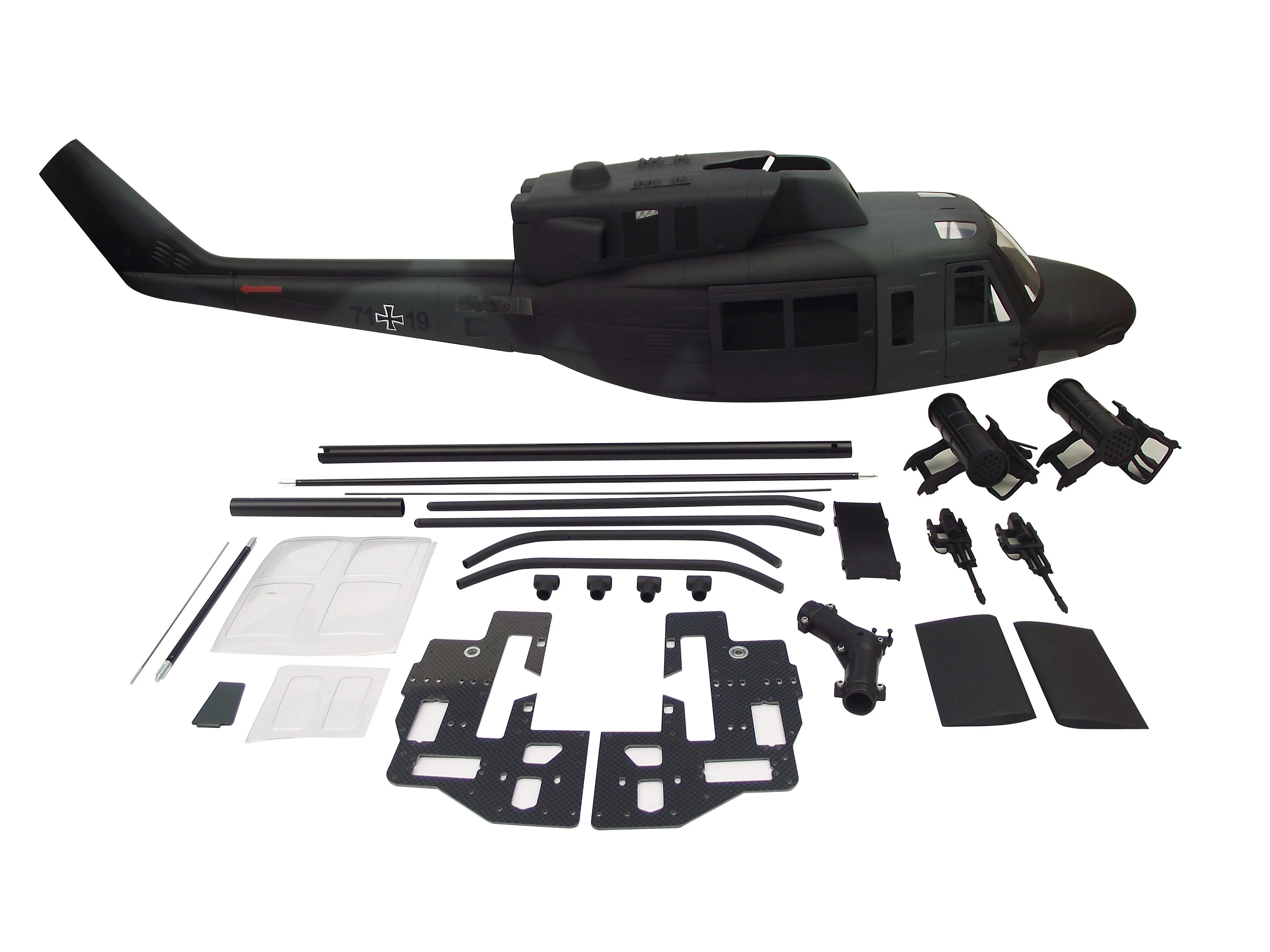 Предварительная 800 Размер fuselage для колокольчика UH-1D масштаб вертолета комплект
