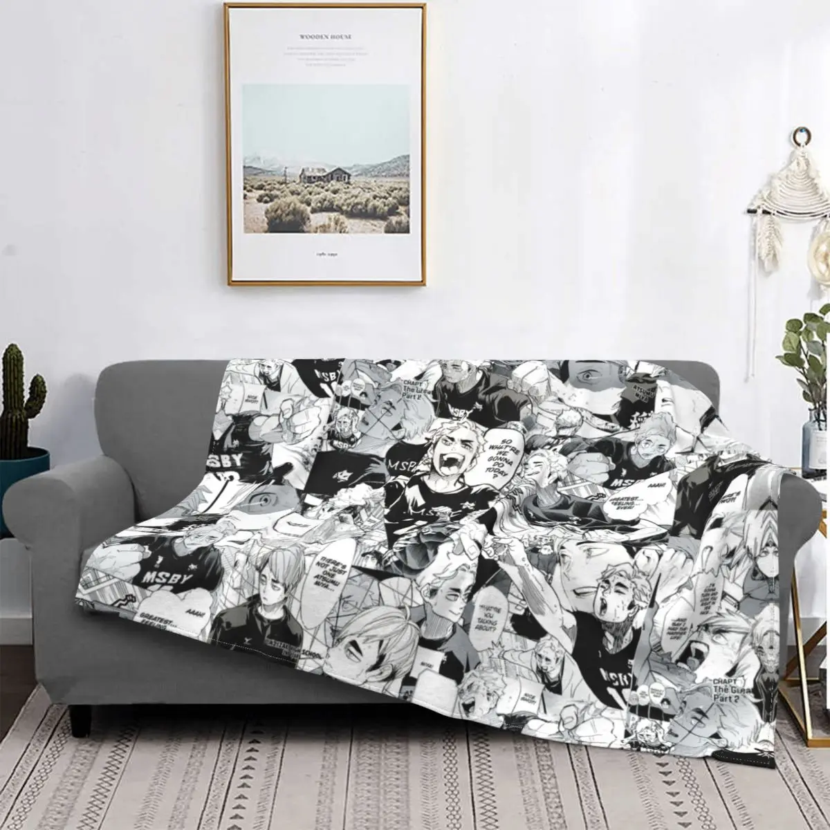 Anime Haikyuu Blanket Cover Miya Atsumu Manga Flannel Throw Blanket