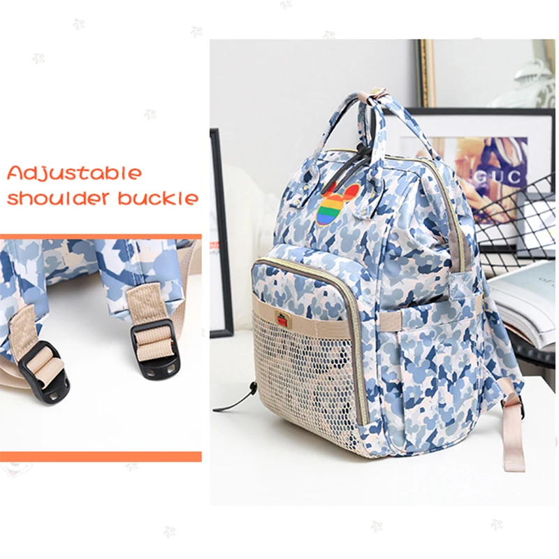 Disney Детские Пеленки сумки Usb большой емкости Мумия рюкзак камуфляж водонепроницаемый мумия Материнство подгузник сумка Детские коляски Новинка
