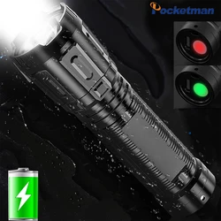 Mini lampe de poche Portable étanche à Led, torche Super lumineuse, Rechargeable par USB, lanterne de travail en plein air, Camping, batterie intégrée 
