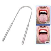 1 шт. скребок для чистки языка скребок из нержавеющей стали для чистки языка Стоматологическая гигиена полости рта дурное дыхание подметальная машина инструмент для ухода за здоровьем