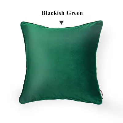 Blackish Green LeRadore роскошный однотонный велюровый чехол для подушки, Наволочки для подушек, домашний клуб, компания, декоративный текстиль, 50*50 см, 60*60 см, 70*70 см - Цвет: Blackish Green