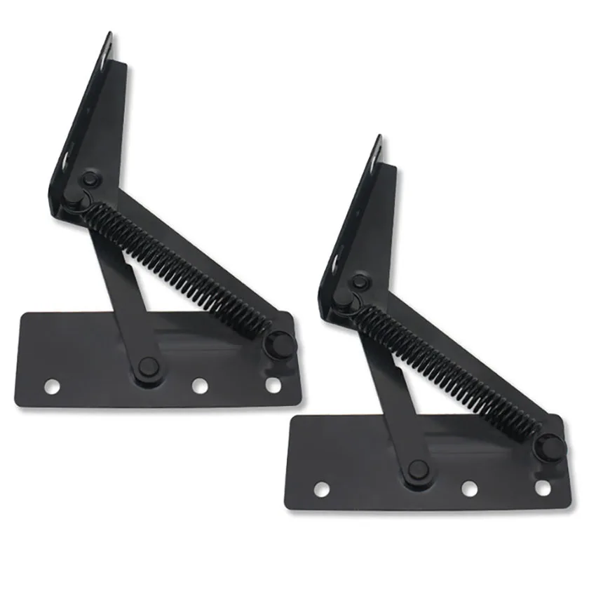 2Pcs/set Black Sofa Hinge Furniture Hinges Multifunctional Supporting Spring Hinges For Support