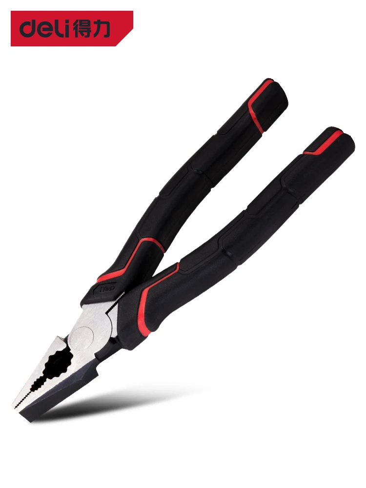 

Deli Industrial Electrician Pliers 6'' 7'' 8'' Cr-Ni Long Life Flat Nose Princer Pliers Portable Wire Cutter Stripper Hand Tools