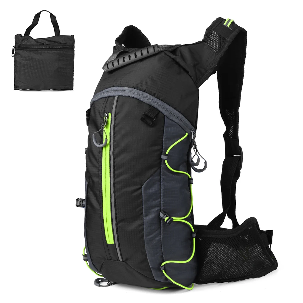 Foldable Cycling Backpack Waterproof Bike Bicycle Bag Riding Hydration Backpack with 2L Water Bladder Sports Water Pack Bags