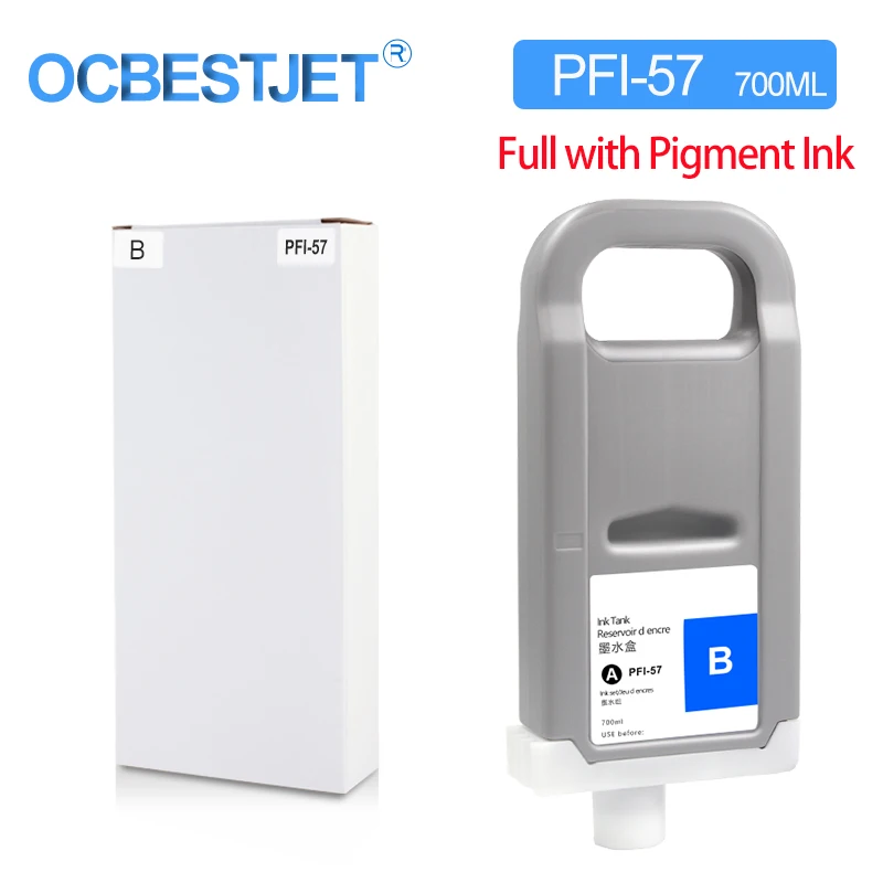 OCBESTJET PFI-57 PFI57 Compatible Ink Cartridge For Canon Pro 520 540 540s 560s Full with Pigment Ink (12 Color Optional) 