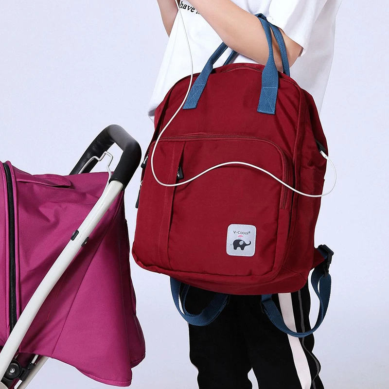 Maternity Diaper Bag Backpack USB waterproof Travel bag Mummy baby food storage Insulation multifunction