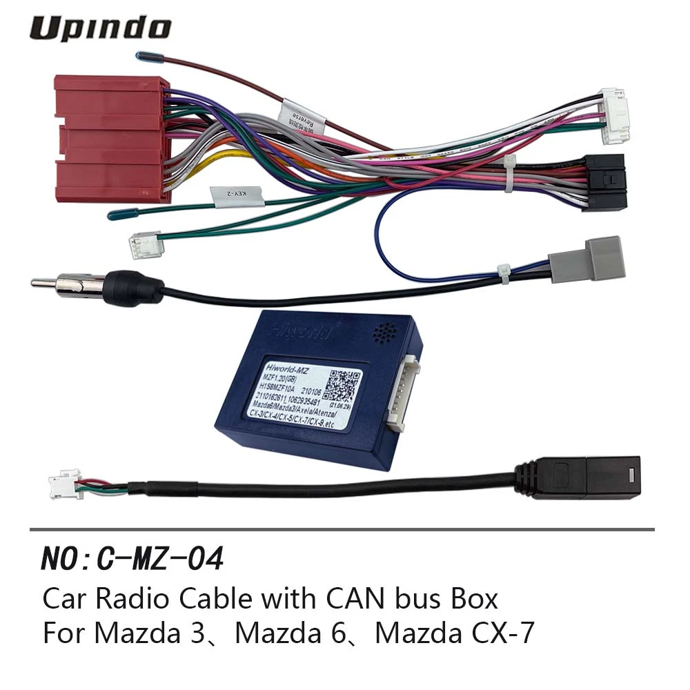 Car Radio Cable Canbus Box Adapter For Mazda 3 6 Cx7 Wiring Harness Power Connector Socket