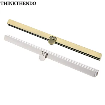 

THINKTHENDO 1pc Purse Wallet Frame Bar Edge Strip Clasp 19cm Metal Openable Edge Replacement
