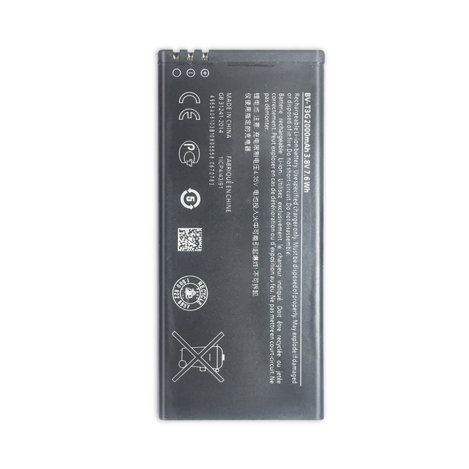Аккумулятор BV T3G 2000 мАч для Nokia Microsoft Lumia 650 RM 1154 BVT3G сменный