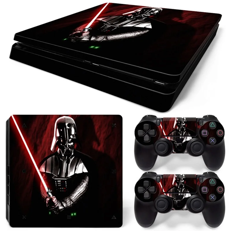 Marvel Iron man Star Wars Vinyl Skin Sticker for PS4 Slim Console and 2 Controllers Decal Cover Game Accessories