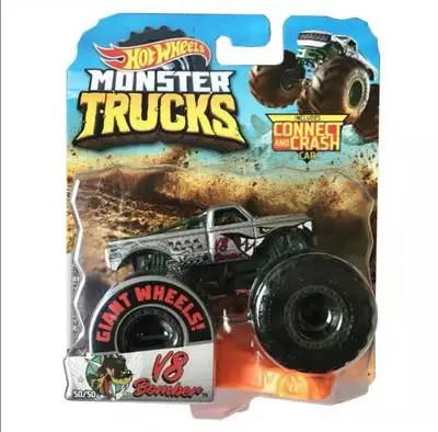 1: 64 Hot Wheels Monster Trucks Металлический Игрушечный Автомобиль Hotwheels гигантские колеса большая коллекция ног дикие столкновения автомобильные игрушки FYJ44 - Цвет: 5 ALARM
