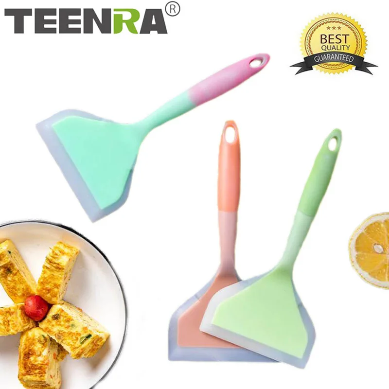 TEENRA силиконовые лопатки с антипригарным покрытием для приготовления пищи лопатка для выпечки Кондитерские инструменты японский омлет кухонная лопатка кухонные принадлежности
